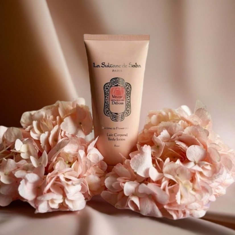 Voyage Delices Rose, telové mlieko s nežnou vôňou ruže, La Sultane de Saba, Paris, 200ml