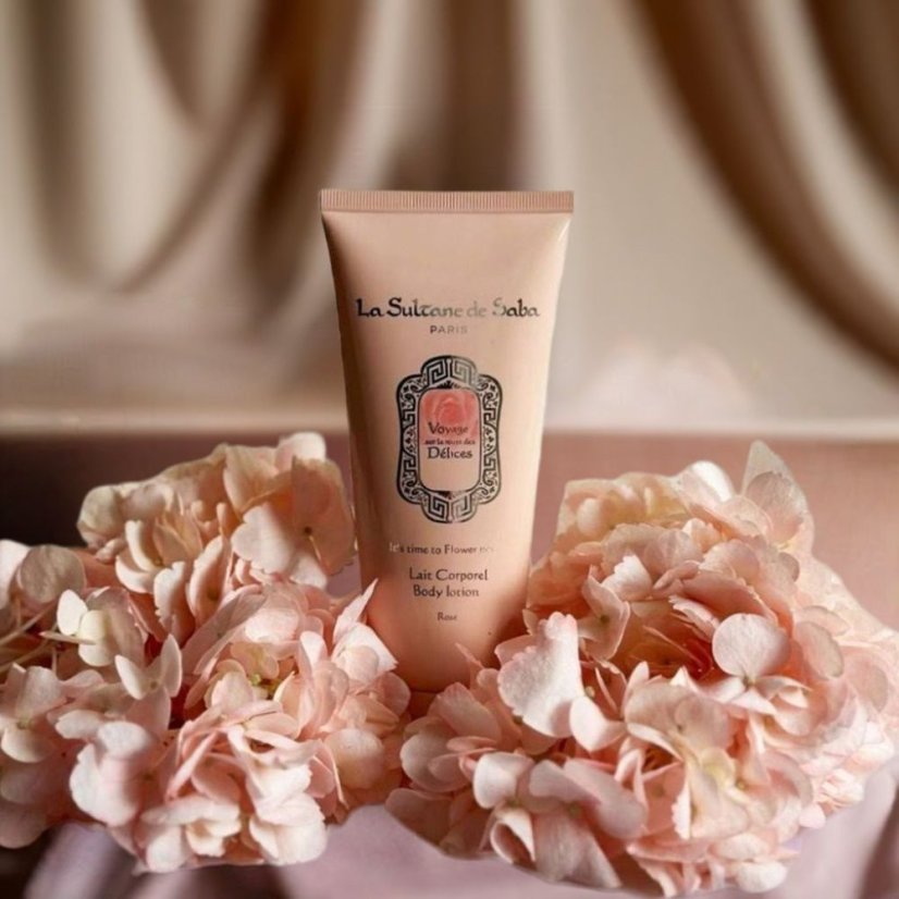 Voyage Delices Rose, telové mlieko s nežnou vôňou ruže, La Sultane de Saba, Paris, 200ml