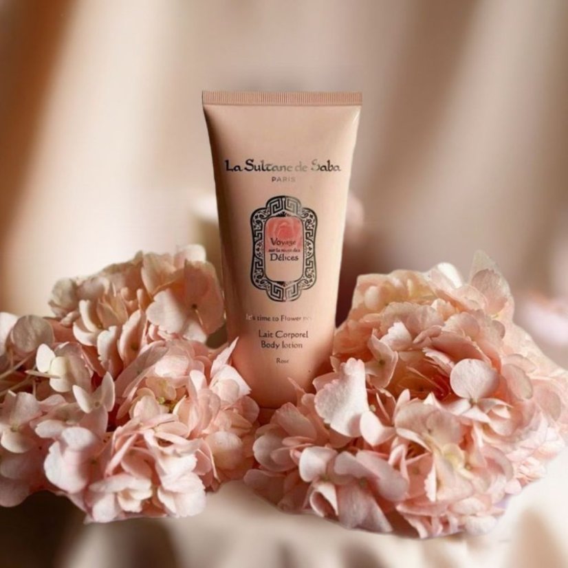 Voyage Delices Rose, telové mlieko s nežnou vôňou ruže, La Sultane de Saba, Paris, 200ml