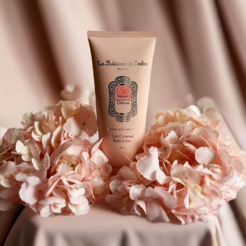 Voyage Delices Rose, telové mlieko s nežnou vôňou ruže, La Sultane de Saba, Paris, 200ml