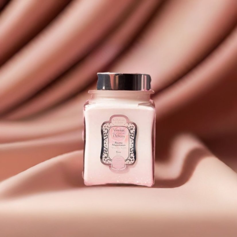 Voyage Delices Rose, jedinečný BIO balzam s nežnou vôňou ruže, La Sultane de Saba, Paris, 300ml